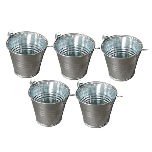 Metal buckets plant pots - 5x,