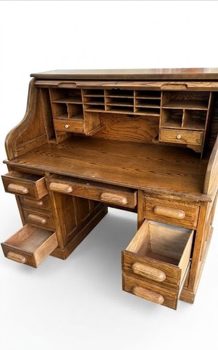 Oak roll top executive - oak,