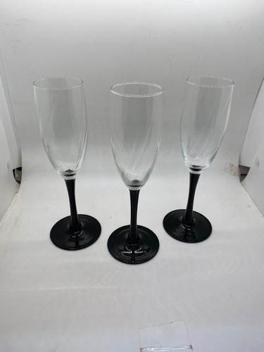 Flutes black stems set - black,