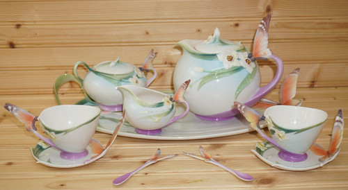 Franz butterfly tea set - tea, pc