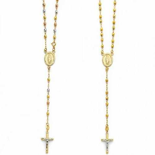 Small rosary diamond cut - cut, bead