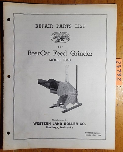Bearcat 1840 feed grinder - bearcat,