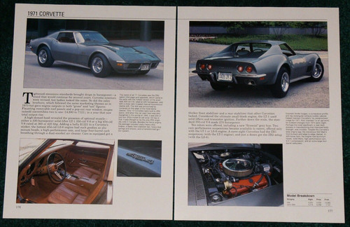 1971 chevy corvette spec sheet - 1971,