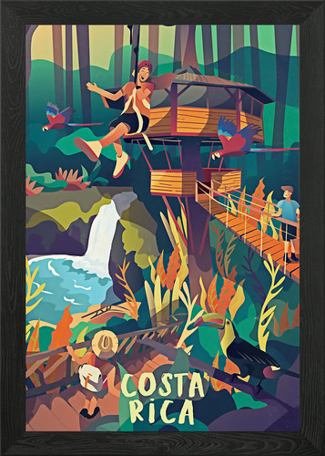 Costa rica framed wall art - wall,