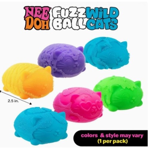 Needoh fuzz ball - wild, cats