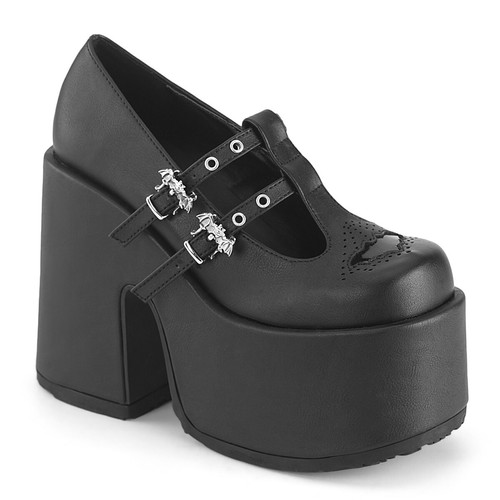 Black chunky platform mary - black,