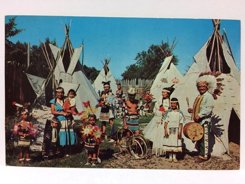 Postcard indian village - postcard,