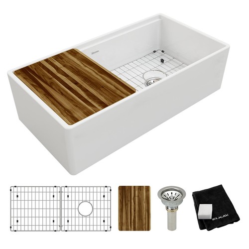 Elkay swuf13620cbwh fireclay - swuf13620cbwh,