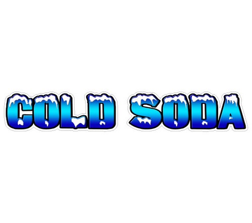 Cold soda concession decal ice - soda,