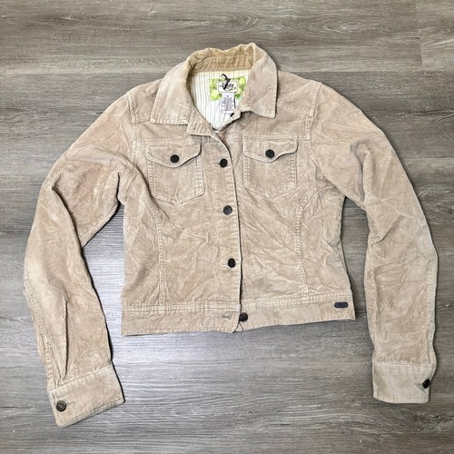Roxy beige corduroy jacket - beige,