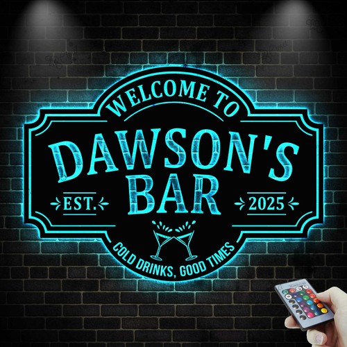 Personalized bar led metal - bar,