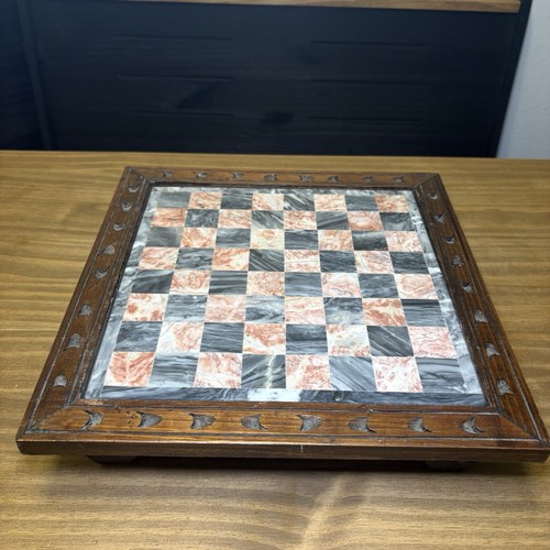 Vintage marble stone chess set - vintage,