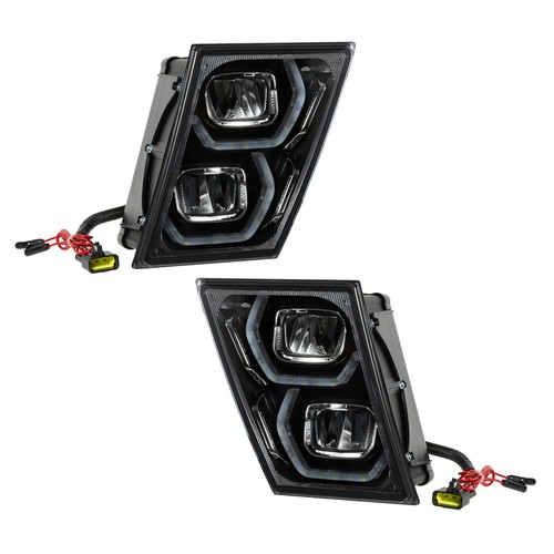 Pair black front bumper - black,
