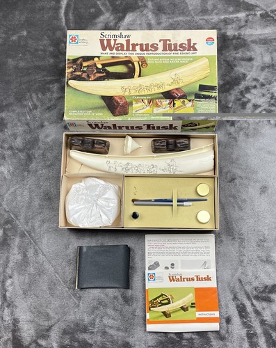 Scrimshaw walrus tusk milton - scrimshaw,