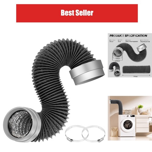 5ft dryer vent hose inch - vent, 4