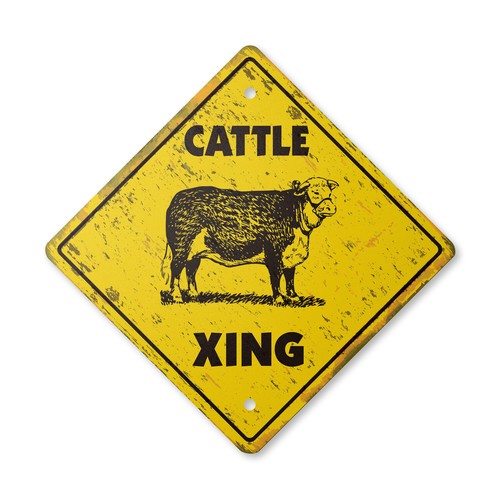 Cattle vintage crossing sign - cattle,