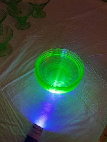 Vintage uranium glass cereal - uranium,