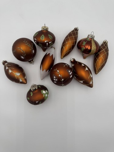 Brown blown glass ornaments - blown,