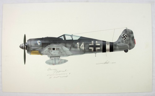 Ww2 original aviation painting - ww2,