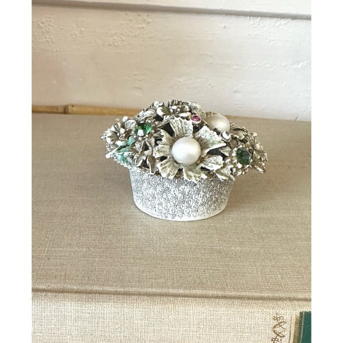 Vtg florenza flower basket - florenza,
