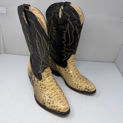 Eagle pass cowboy boots python - boots,