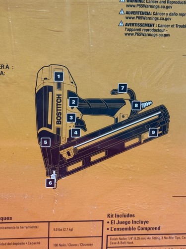 Bostitch finish nailer - finish, 15