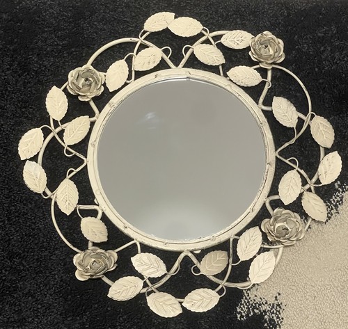 Vtg round tole metal flower - vtg, ?