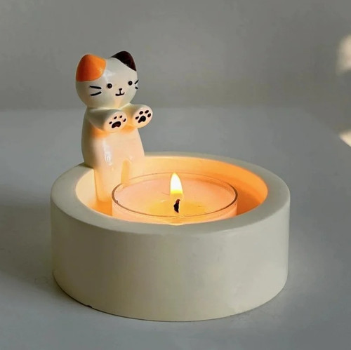 Cute cat candle holder - cat,