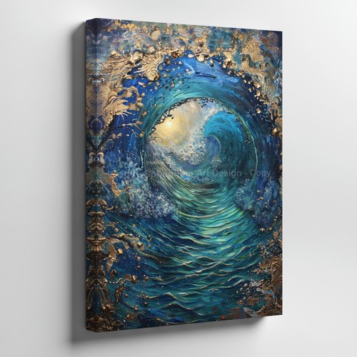 Ocean wave canvas wall art - wave,
