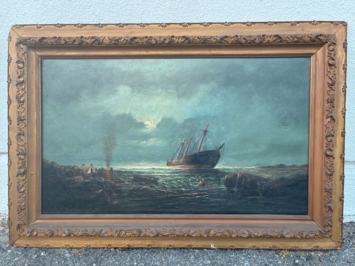 Antique ship maritime seascape - ship,