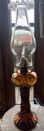 Art nouveau oil - art, lamp