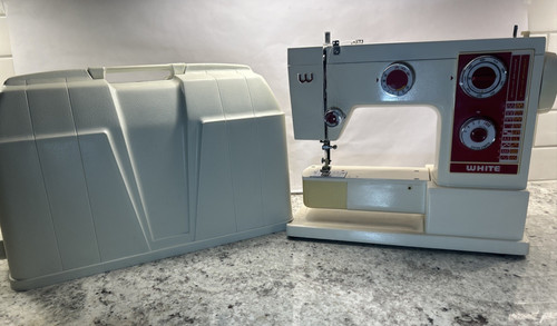 Vtg white sewing machine - white, model