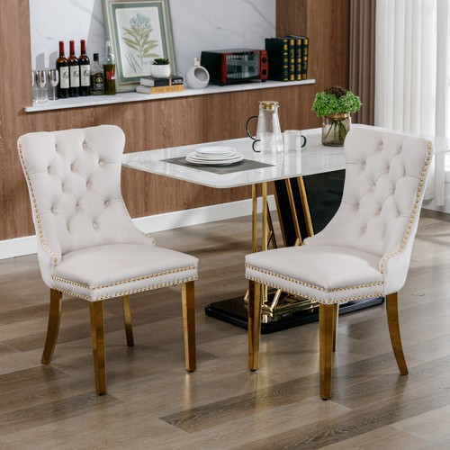 2pc beige velvet kitchen - beige,