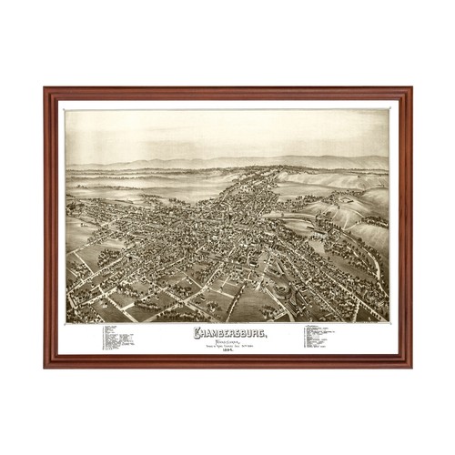 Old map chambersburg pa - old, of