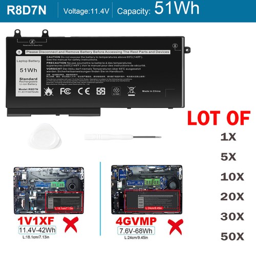 Lot 50pcs r8d7n battery - 50pcs,