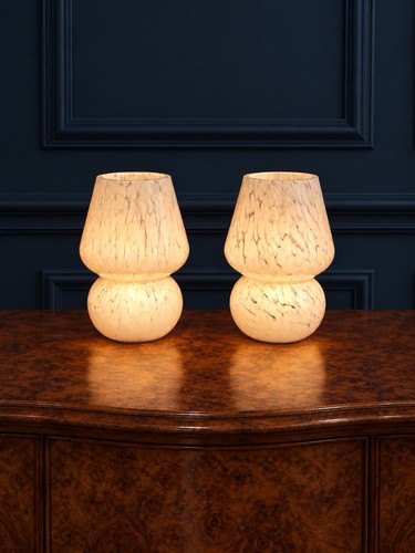Table lamps pair - table, murano