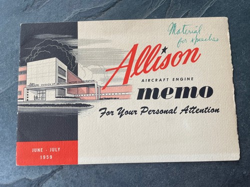 Vintage 1959 allison aircraft - vintage,