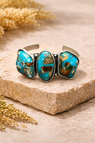 Turquoise cuff bracelet - ,