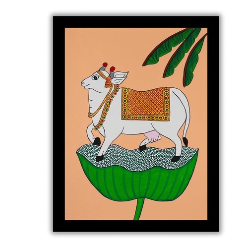 Handmade pichwai cow lotus - handmade,