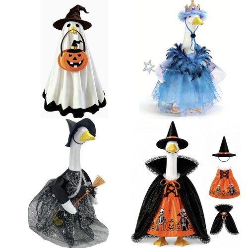Halloween goose outfit porch - halloween,