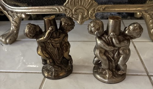 Vintage gold tone cast metal - tone,