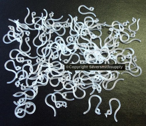 100 rubber loop earring wires - 100,