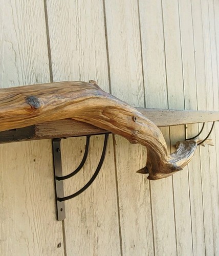 Handcrafted driftwood shelf - handcrafted,