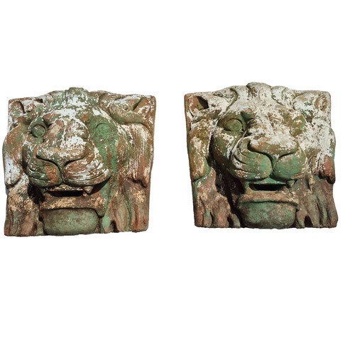 Pair vtg 1970s cast - pair,