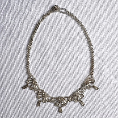 Vintage silver bugle bead - vintage,