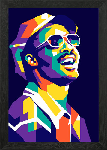 Stevie wonder wpap art framed - stevie,
