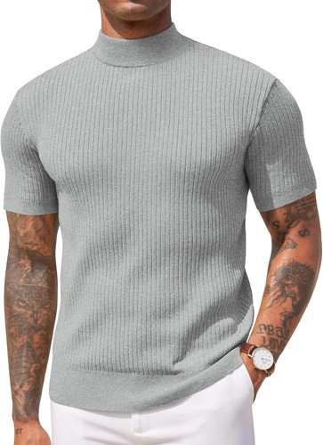 Men short sleeve ribbed - men's, knit