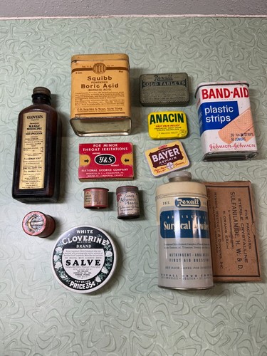 Vintage medicine containers - vintage,