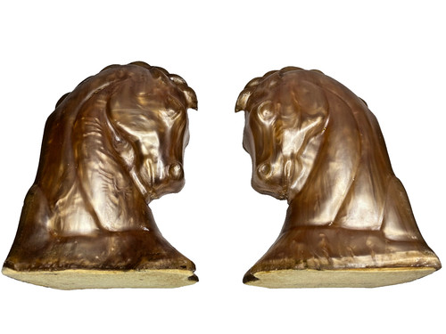 Horse head resin - resin, bookends