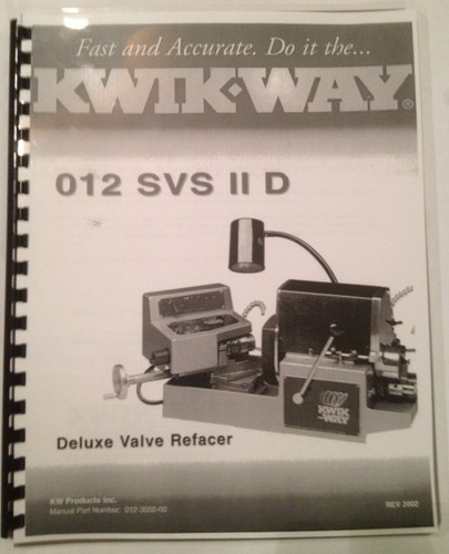 Kwik way svs - d, valve